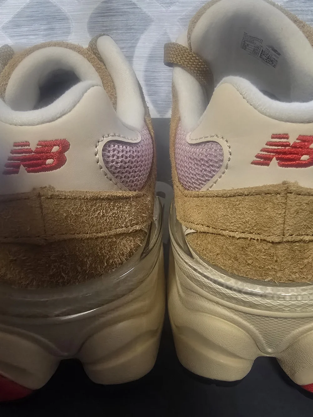 New Balance Kids' Tan & Pink Athletic Sneakers